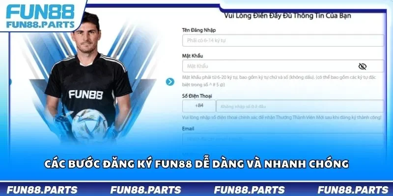 Các bước đăng ký Fun88 dễ dàng và nhanh chóng
