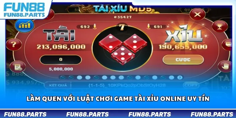Làm quen với luật chơi game tài xỉu online uy tín