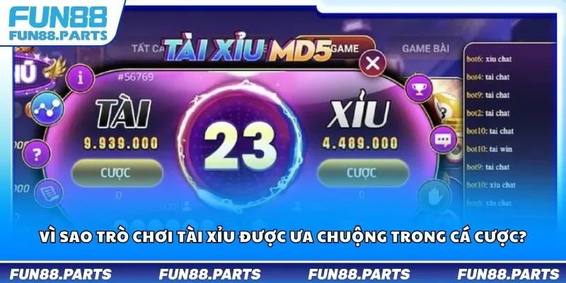 Vì sao trò chơi tài xỉu được ưa chuộng trong cá cược?